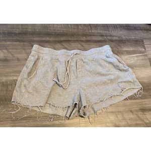 Lou and Grey distressed sweat pant shorts